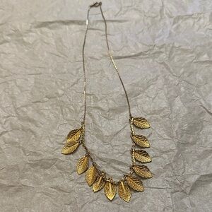 Vintage Gold Leaf Necklace
